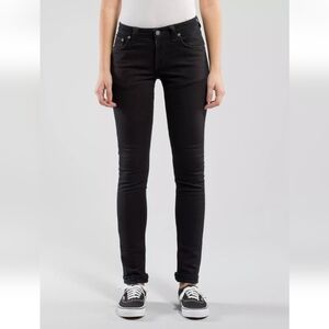 NUDIE JEANS | Tight Long John Skinny Low Rise Jeans Black Sz W 26 L 34